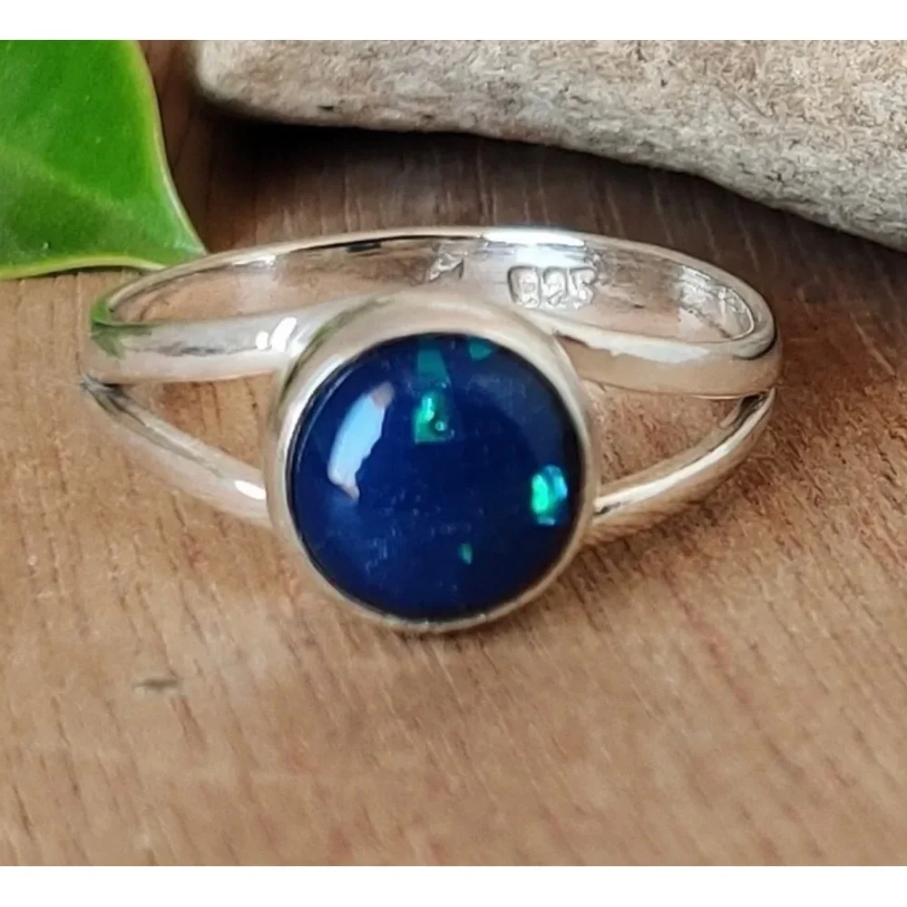 Australian Double Opal Ring - Picture 2 of 2